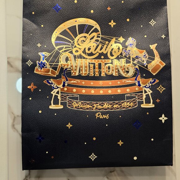 Louis Vuitton Navy Blue Collector Bag – Embossed ‘Maison Fondée en 1854’ – Paris - Picture 1 of 7